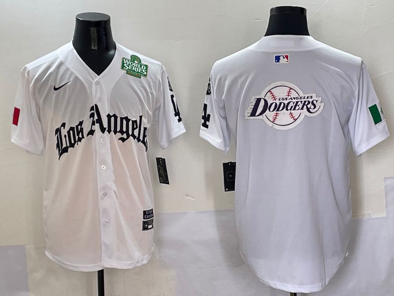 Men Los Angeles Dodgers Blank White Five generations Joint Name 2025 Nike MLB Jersey style 30->atlanta braves->MLB Jersey